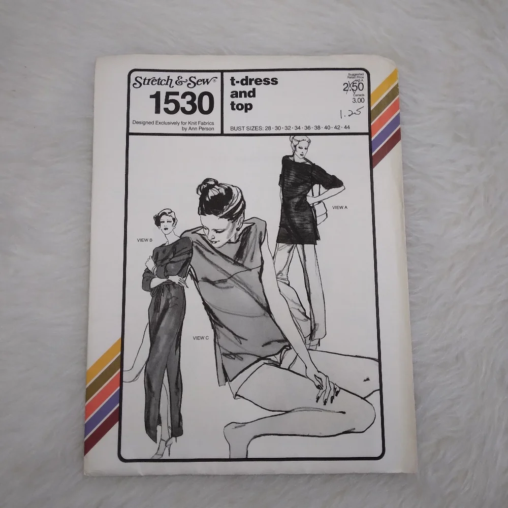 STRETCH & SEW 1530 Bust 28-44 T-Dress and Top